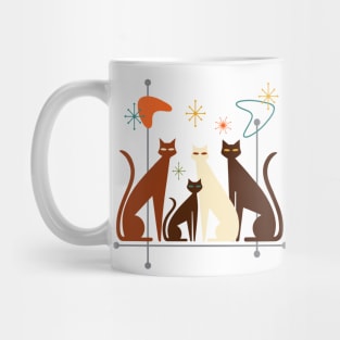 Retro Mid-Century Modern Look Cats 50s 60s Style Mug